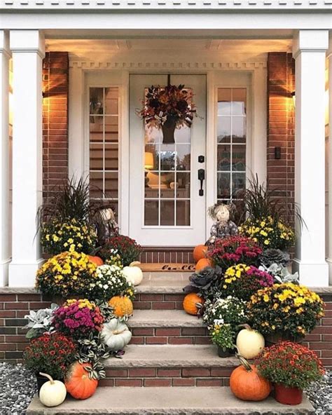 elegant-front-porch-fall-thanksgiving-halloween-pumpkins-mums ...