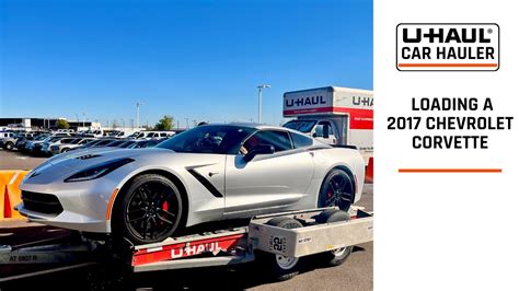 Loading a 2017 Chevy Corvette onto a U-Haul Car Hauler - YouTube