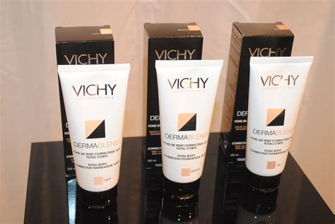 Vichy Dermablend Total Body Corrective Foundation Swatch with Before ...