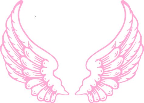 Pink Angel Wings Clip Art at Clker.com - vector clip art online ...