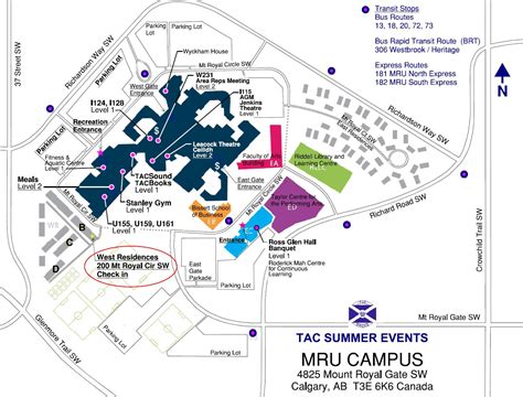 Mount Royal University Campus Map - Island Maps