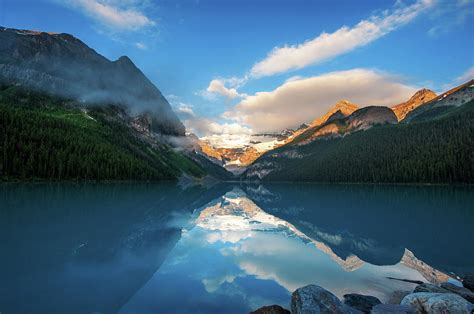 Lake Louise Sunrise Photograph by Piriya Photography - Pixels