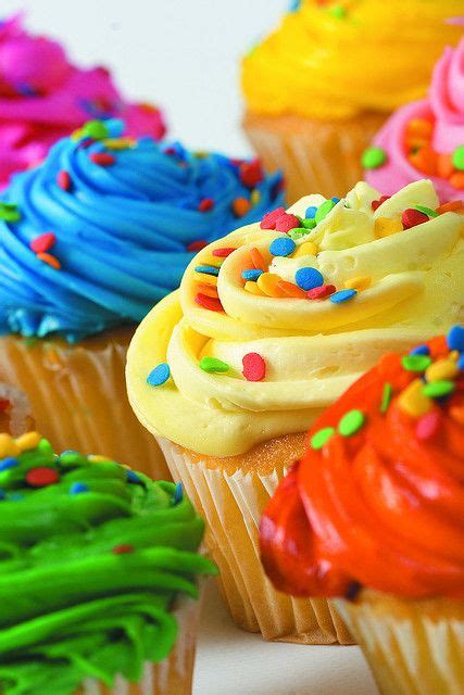 Colorful Cupcakes With Sprinkles by ClaudOnLake, via Flickr Rainbow ...