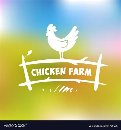 Logo chicken farm Royalty Free Vector Image - VectorStock