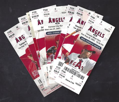 Lot Detail - 2007 - 2012 Anaheim Angels MLB Lot of (9) Tickets