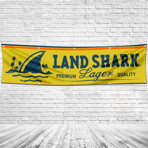 Land Shark Lager Beer Flag Banner 2x8 Feet