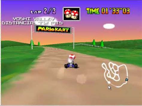 MARIO KART 64 YOSHI VALLEY TIME TRIAL - YouTube