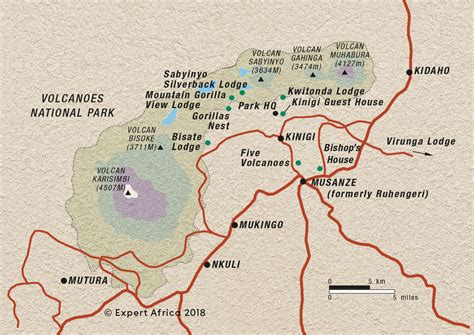 Map Of Volcanoes National Park Rwanda Volcanoes National Park – NBKomputer