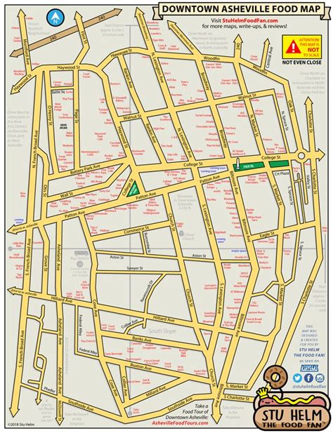 STU HELM’S MEGA FOOD MAPS: Downtown Asheville – All food and Drinks ...