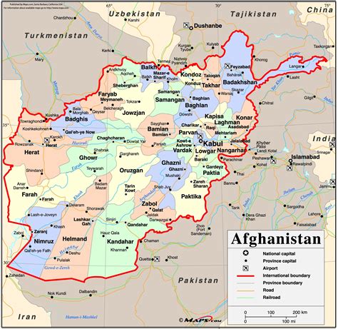 Afghanistan Political Wall Map | Maps.com.com