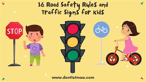 16 Road safety rules and traffic signs for kids