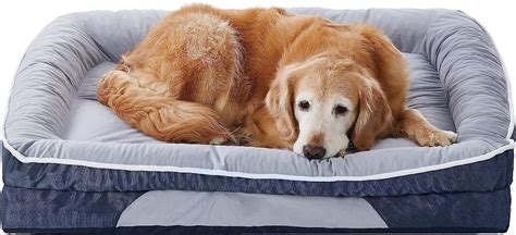 Amazon.com: Orthopedic Dog Couch Bed for Large Dogs with Bolstered Side ...