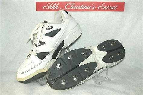 NIKE AIR Women Golf Shoes Sneakers Leather White Metal Spikes 941101 Sz ...