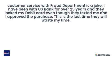 U.S. Bank – customer service with Fraud Department is a joke, I have ...