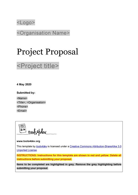 43 Professional Project Proposal Templates - Template Lab