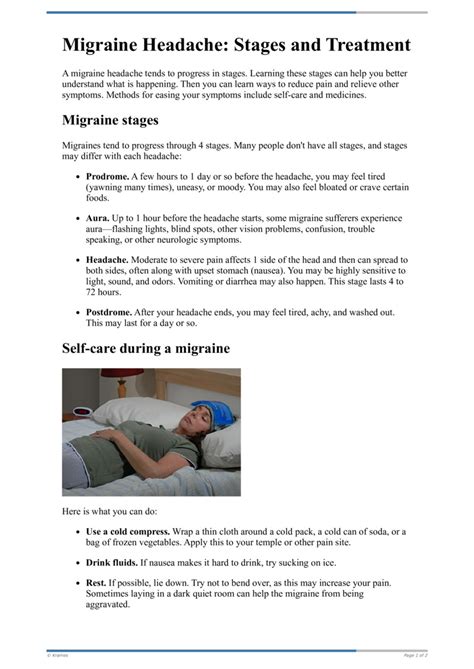 Text - Migraine Headache: Stages and Treatment - HealthClips Online