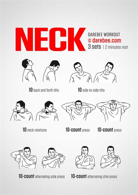 Neck Workout | Office exercise, Physical fitness program, Daily workout