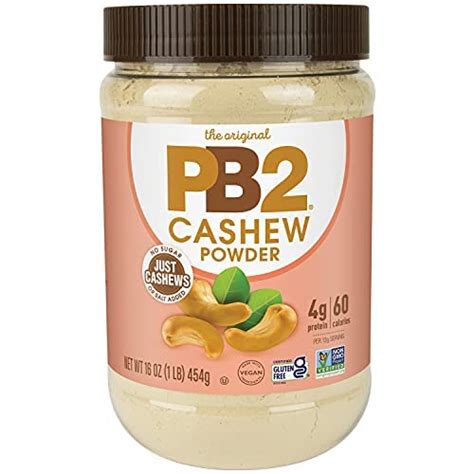 Buy PB2Powdered Cashew Butter - Cashew Powder with No Added Sugar or ...