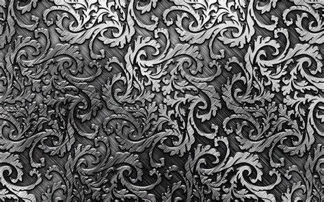 Download wallpapers 4k, floral metal patterns, metal tracery textures ...