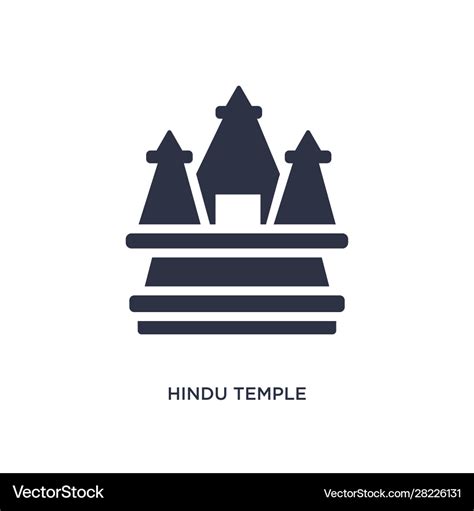 Hindu temple icon on white background simple Vector Image