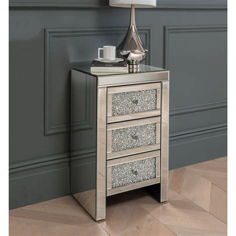 Mirrored Bedside Table in 2021 | Mirror bedside, Mirror bedside table ...