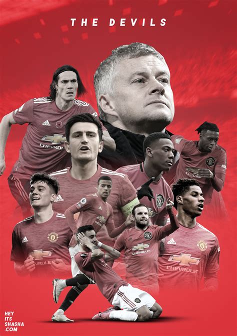 Manchester United Poster ในปี 2021 | แมนเชสเตอร์ยูไนเต็ด, ฟุตบอล, กีฬา