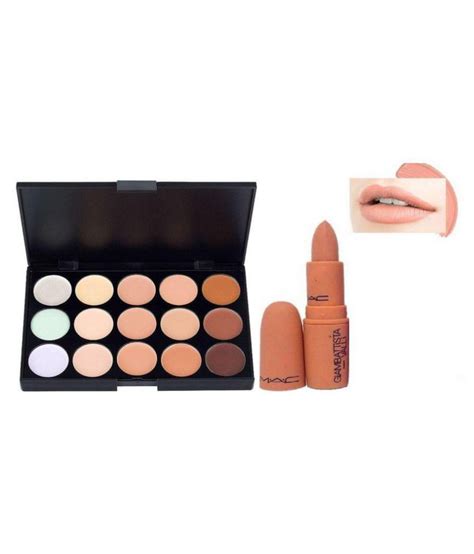 Mac Concealer Palette&Lipstick Makeup Kit gm: Buy Mac Concealer Palette ...