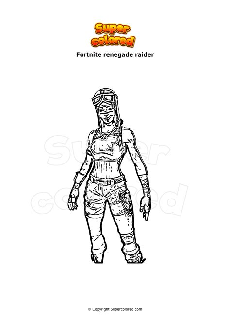 Fortnite Renegade Raider Skin Coloring Page