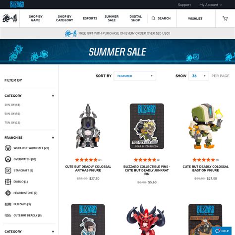 Blizzard Gear Store - Summer Sale - up to 75% off Merchandise - OzBargain