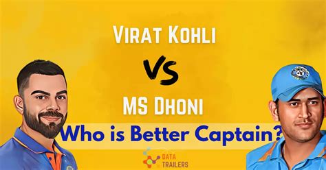 Virat Kohli vs MS Dhoni Captaincy Record in Test, ODI and T20I | Data ...