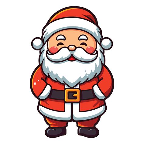 Cute Santa Claus Clipart 2D Illustration AI Generative 27235085 PNG