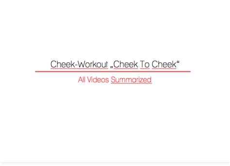 Cheek-Workout – Cheek to cheek - Face-Shine Training