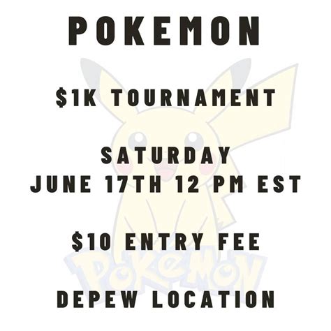 Pokémon $1k Tournament - Depew Location, Pallet Town Poke Shop, North ...