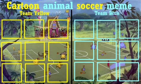 Cartoon animal soccer meme by topcatmeeces97 on DeviantArt