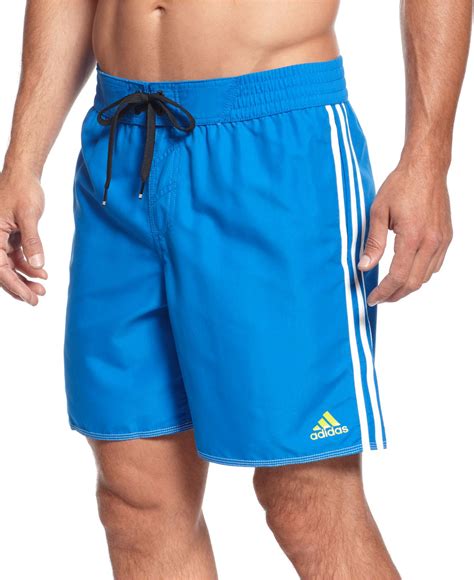 Lyst - Adidas Big And Tall Core Volley Swim Shorts in Blue for Men