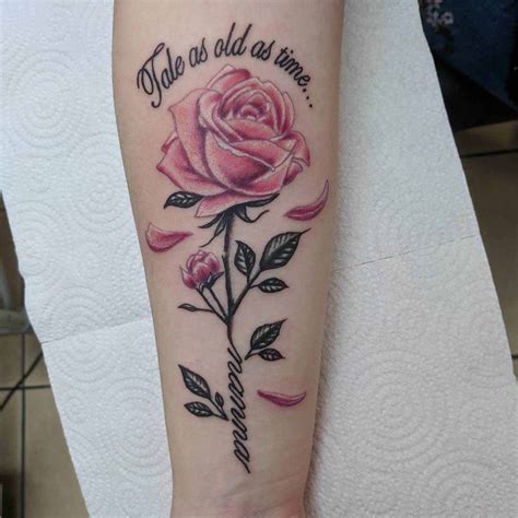 51 Real Pink Rose Tattoos - Best Tattoo Ideas Gallery | Rose tattoos on ...