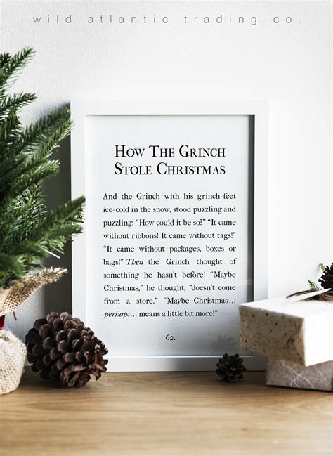 Printable How the Grinch Stole Christmas, Dr Seuss, Children's Book ...