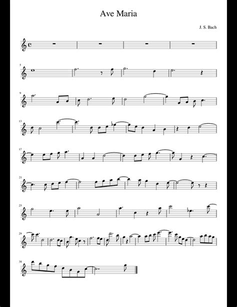 Ave Maria Bach sheet music for Piano download free in PDF or MIDI