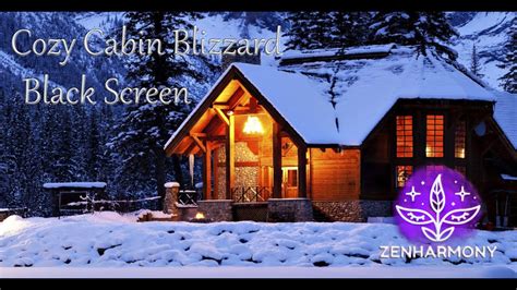 *10 Hours* Cozy Cabin Blizzard (Black Screen) - YouTube