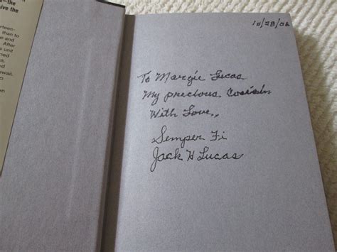 Indestructible Signed and Inscribed by Jack H. Lucas Marine Hero Iwo ...