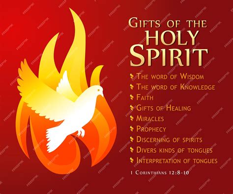 Premium Vector | Gifts of the Holy Spirit Pentecost Sunday banner Holy ...