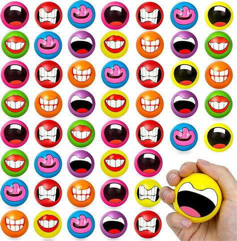 Amazon.com: 50 Pieces Mini Stress Balls for Adults Kids Party Favors ...