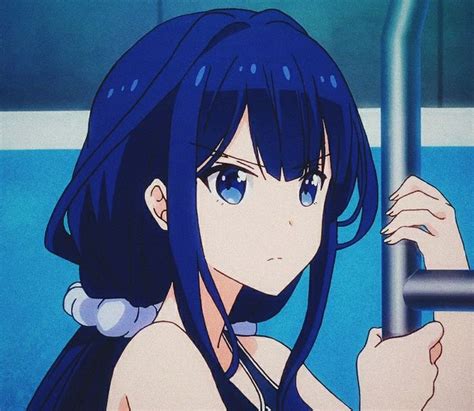 Aki Adagaki💙 | Anime, Anime girl, Anime blue hair