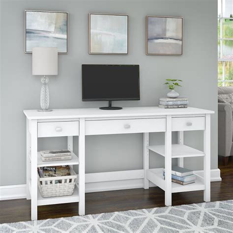 White 60 Inch Home Office Desk - Broadview | RC Willey Furniture Store