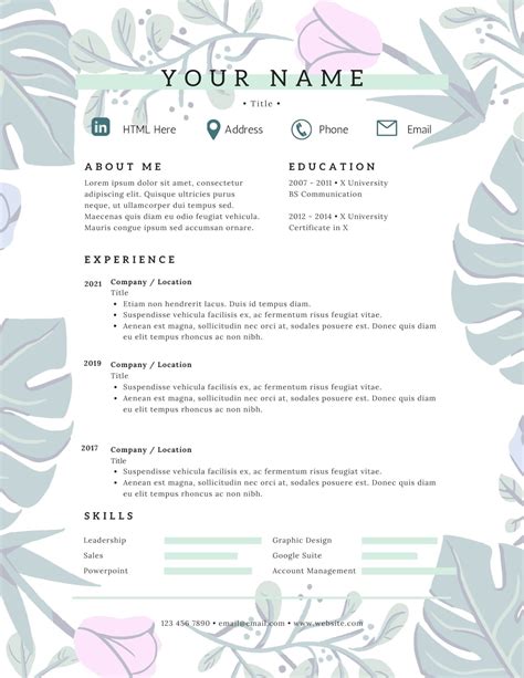 Ats Resume Template Canva