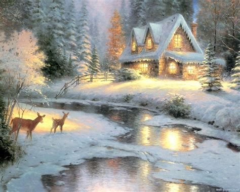 Thomas Kinkade Winter - Winter Fan Art (23436570) - Fanpop