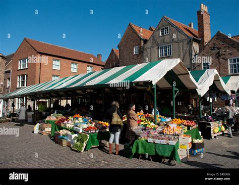 York Shambles market Stock Photo - Alamy