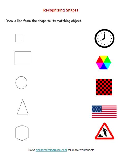 Shapes For Kids Worksheets