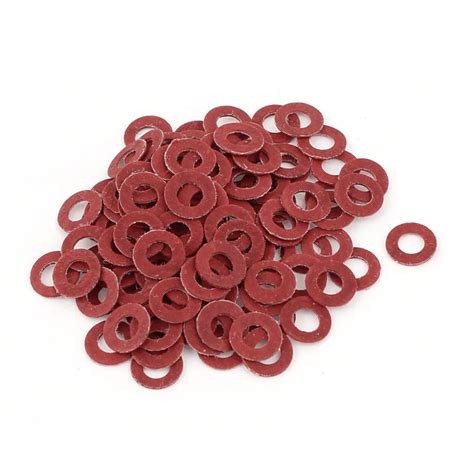 Uxcell Red 100Pcs Fiber Motherboard Insulating Fiber Washers for 3mm ...