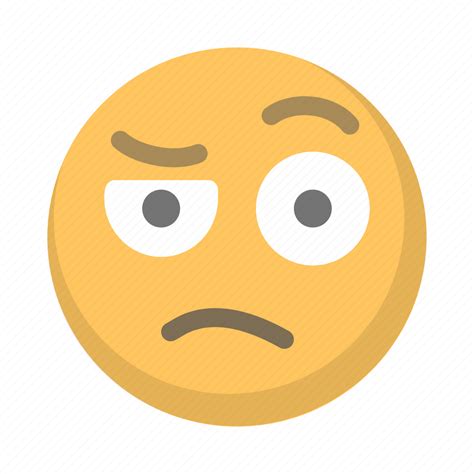 Confused, emoji, eyebrow, face, raised icon - Download on Iconfinder